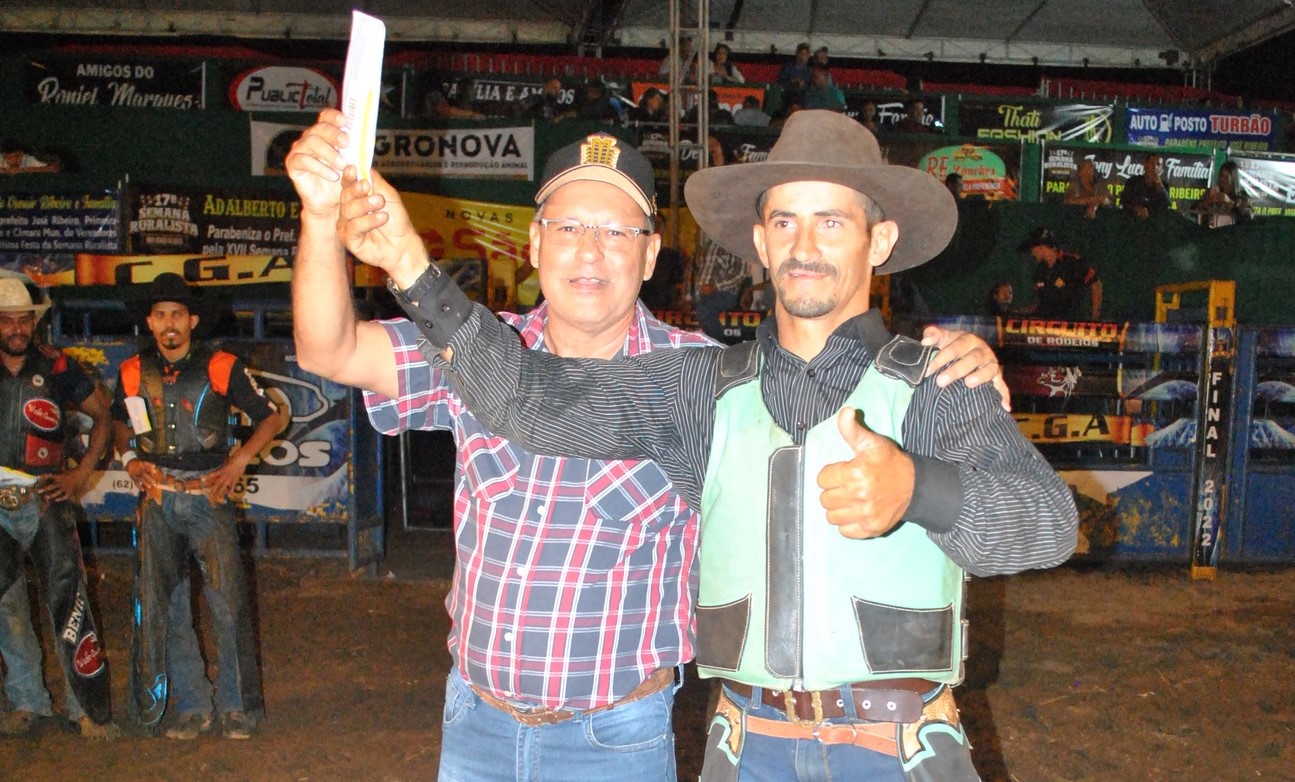 Leia mais sobre o artigo BEBETO de Campinorte – Go é o campeão do Rodeio em Touros da 17ª Semana Ruralista de Nova Iguaçu de Goias